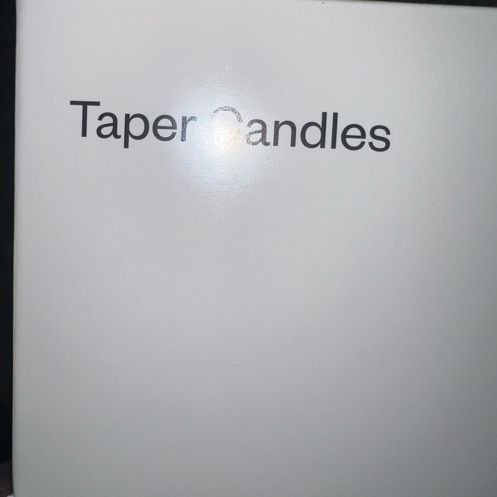 6- Striped Black and White Taper Candles - Picture 3 of 3